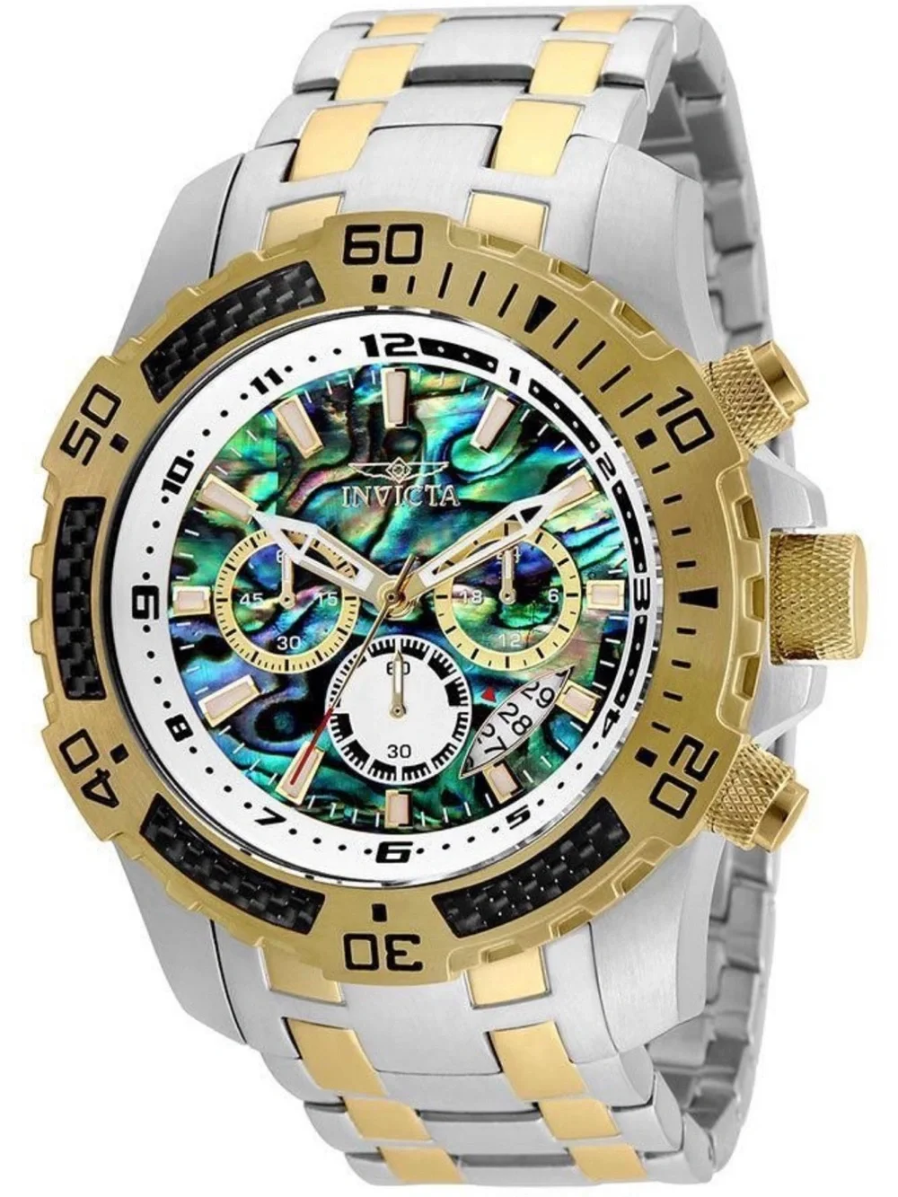 Invicta Pro Diver Scuba 25093 Abalone Chronograph Watch